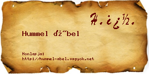 Hummel Ábel névjegykártya