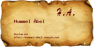 Hummel Ábel névjegykártya