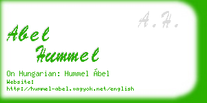 abel hummel business card